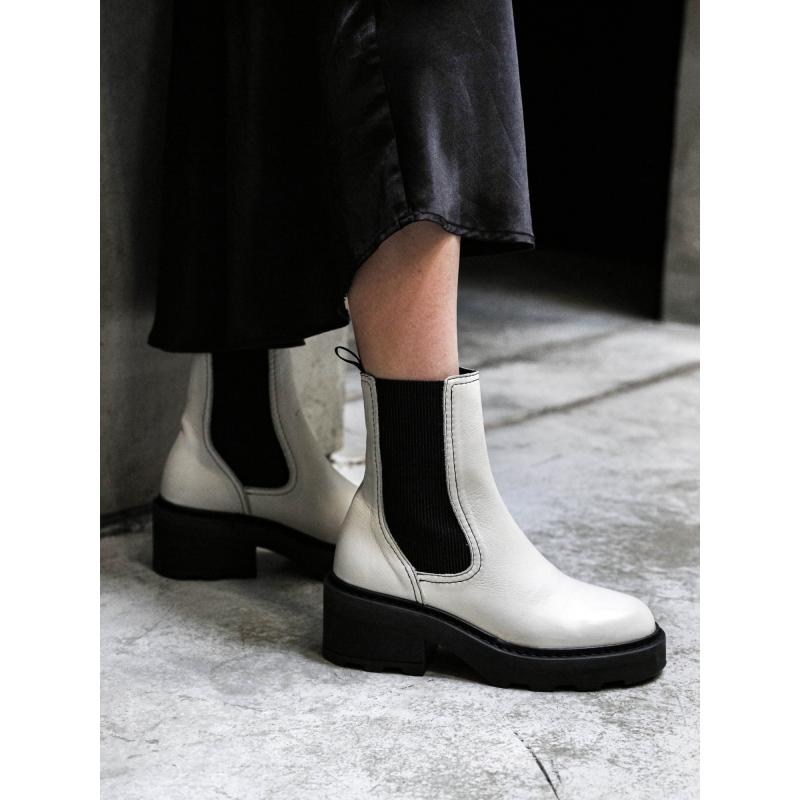 MIKE CHELSEA W - BABY CALF - OFF WHITE